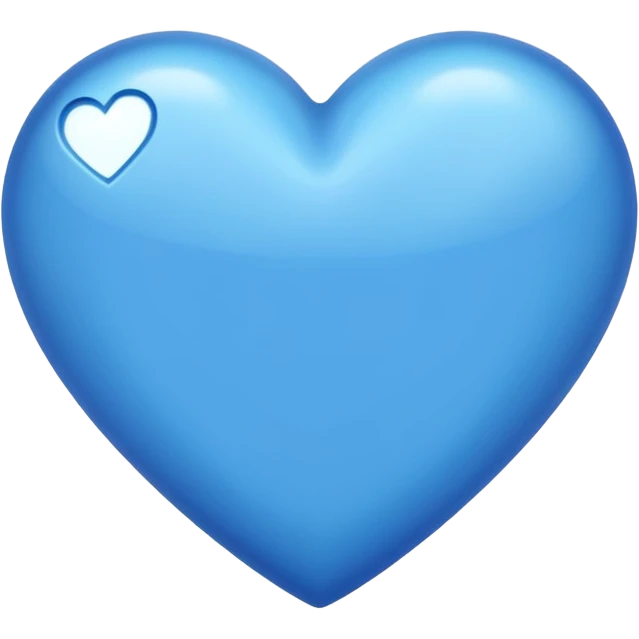 with blue heart please emoji