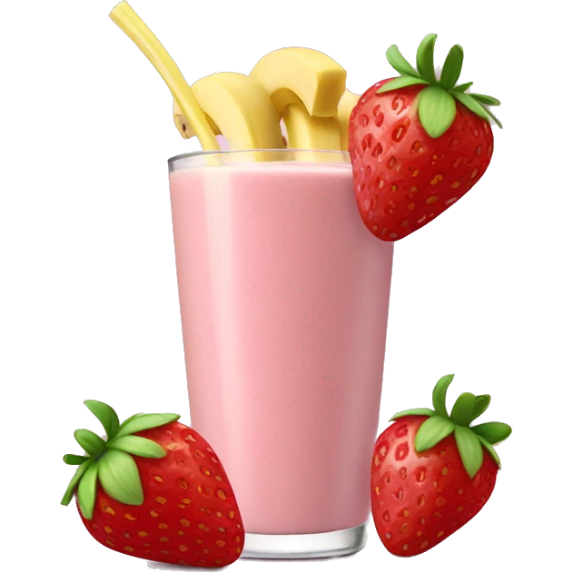 Strawberry banana smoothie emoji