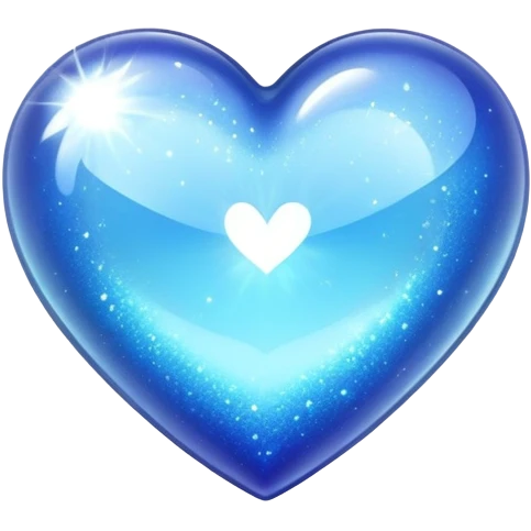 Blue sparkling heart emoji