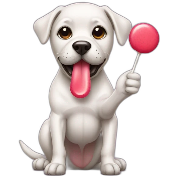 dog with lolipop emoji