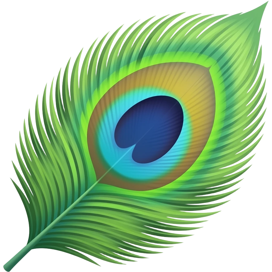 Peacock feather emoji