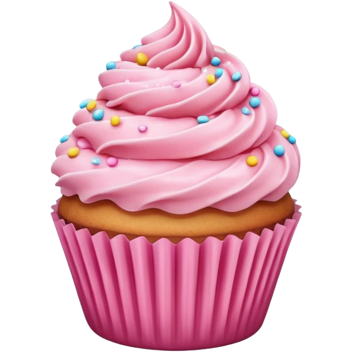 Cupcake with pink icing emoji