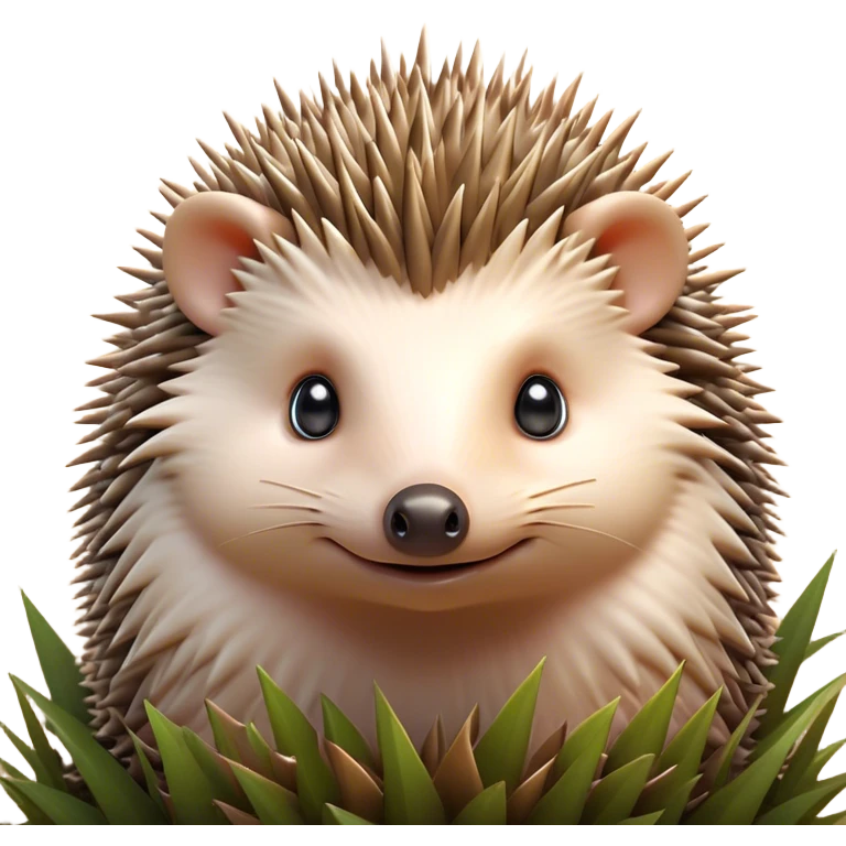 Cinematic Adorably Cute Hedgehog Portrait Emoji, Poised with a round, spiky yet cuddly body and bright, curious eyes peeking from beneath a soft array of quills, Simplified yet irresistibly adorable features, highly detailed, glowing with a warm, gentle forest glow, high shine, lively and endearing, stylized with an air of woodland cuteness, soft glowing outline, capturing the essence of a playful hedgehog that appears ready to scurry out of the screen with delightful charm! emoji