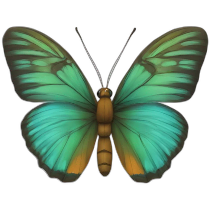 fourmi sur un papillon emoji