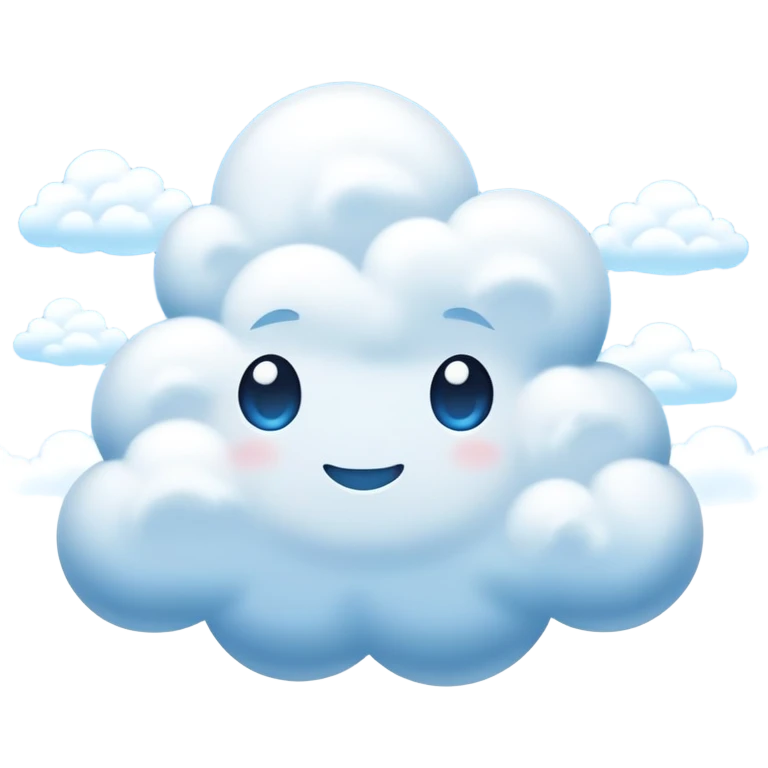 blue sky with clouds emoji
