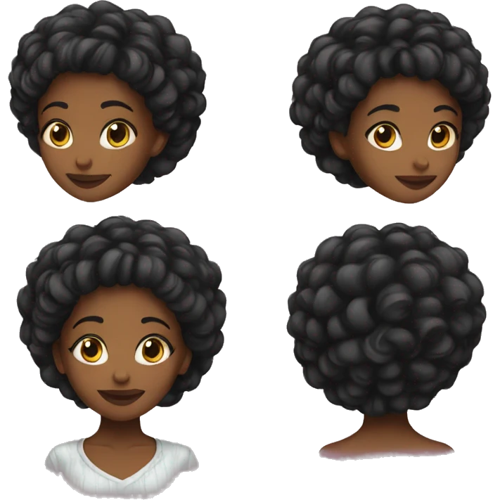 Black girl lovely emoji
