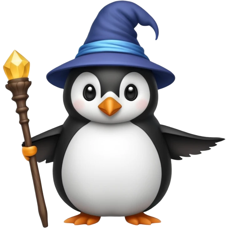 ❤️🖤Penguin Wizard emoji