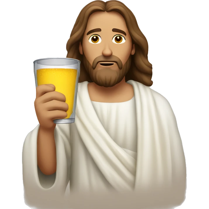 Jesus drinking out of a Stanley tumbler  emoji