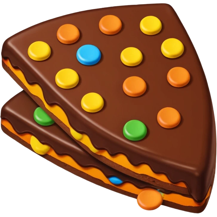 chocolate dipped with Reese’s pieces on top emoji