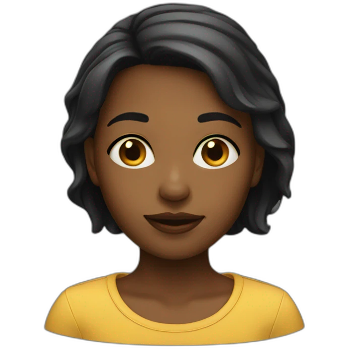 Fille noir emoji