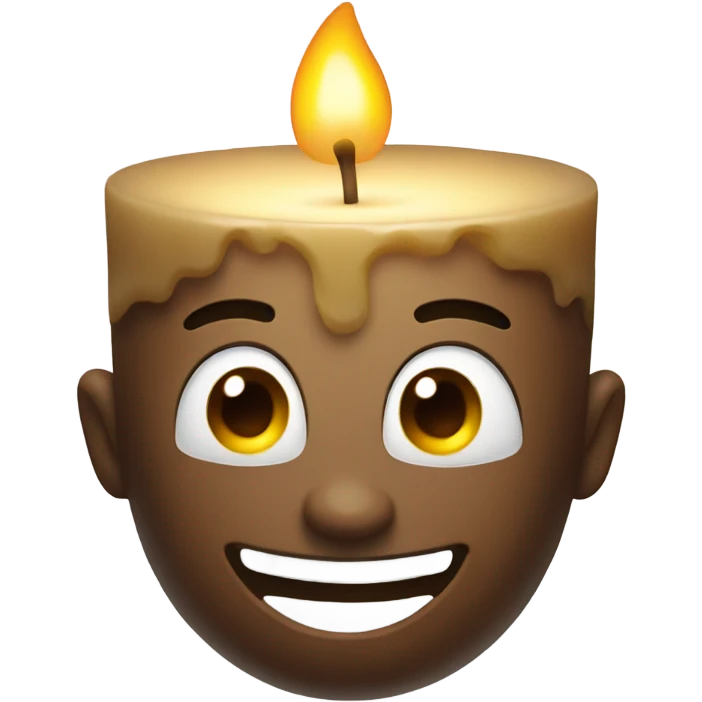 Smiling candle  emoji
