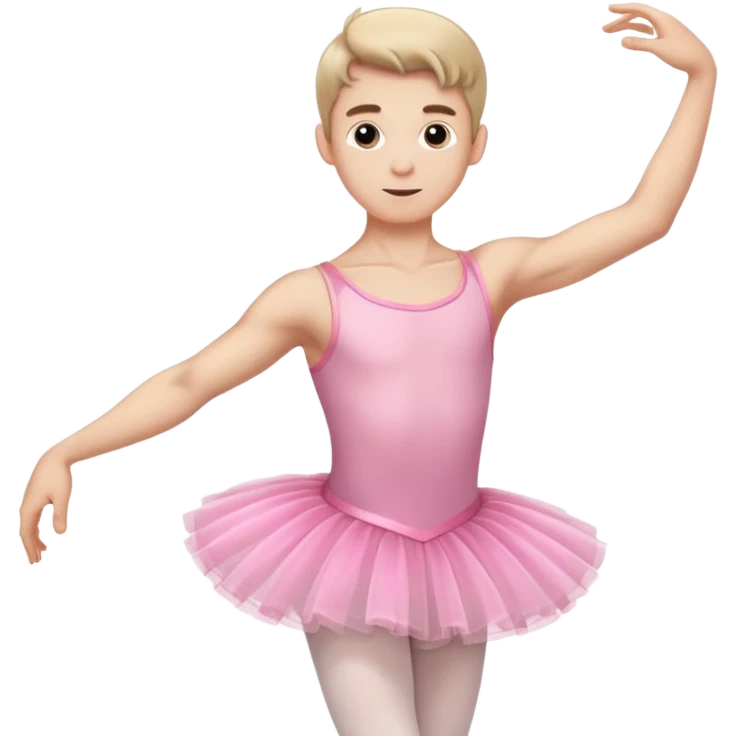 ballerina male in pink emoji