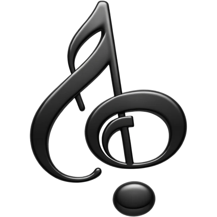 black music note emoji