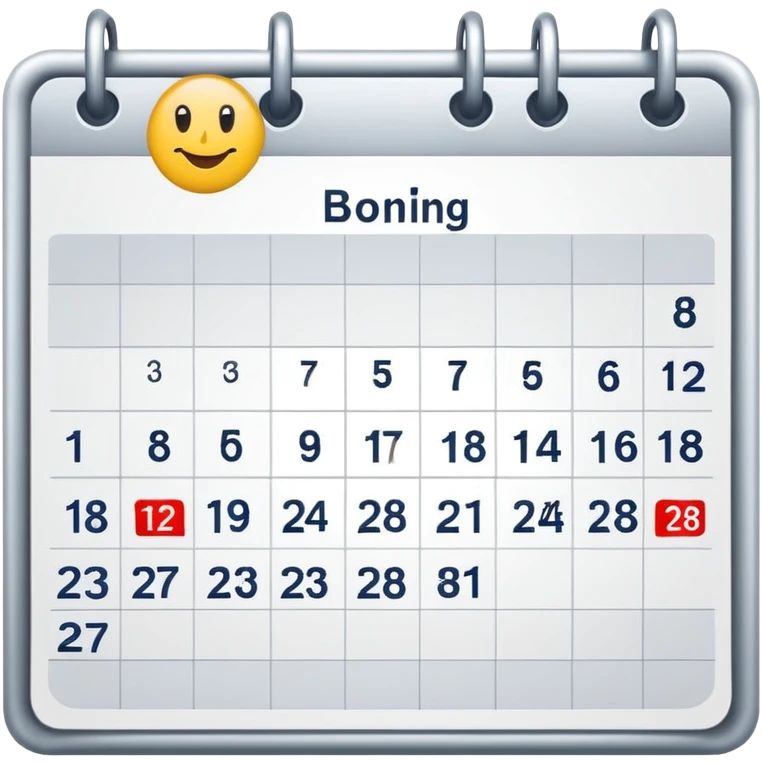 Calendar with available dates for booking emoji