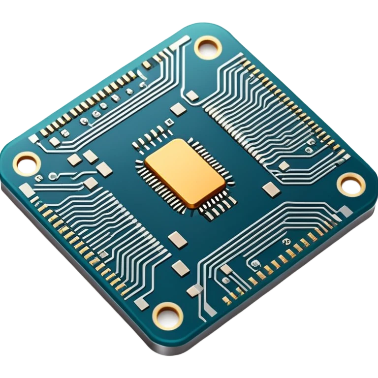 miniature semiconductor nanochip with circuit patterns emoji