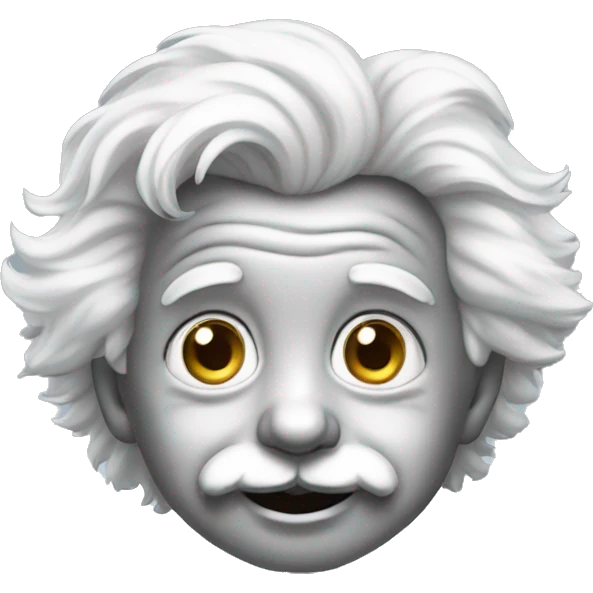 albert einstein happy silver baby face emoji