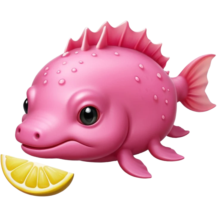 J’aimerais un Axolotl rose qui mange un citron emoji
