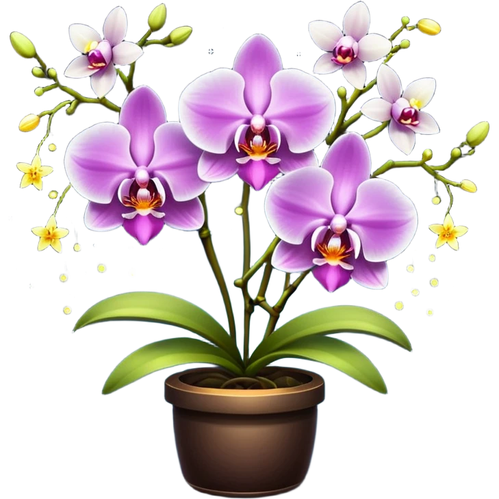 orchid with fireflies trapped like stars emoji