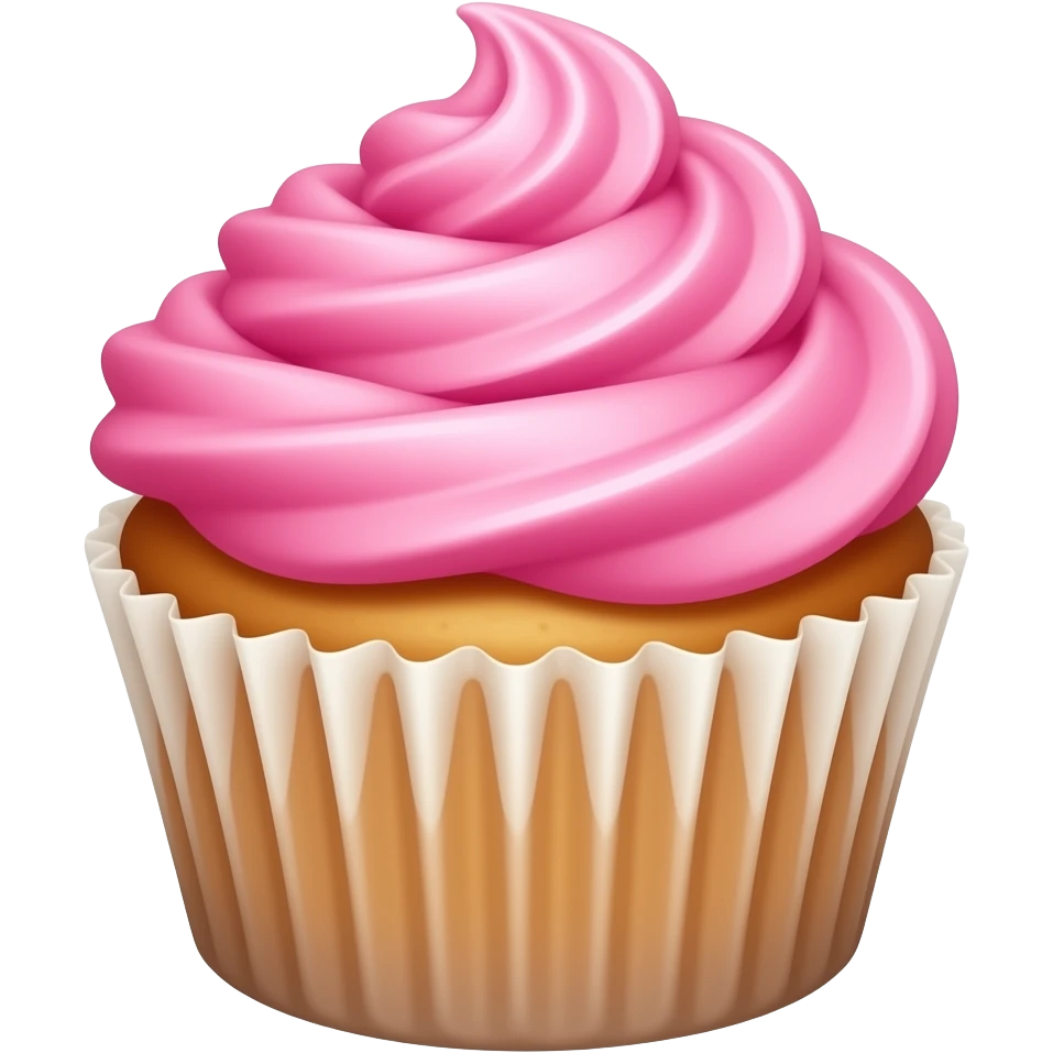 Cupcake with pink icing emoji