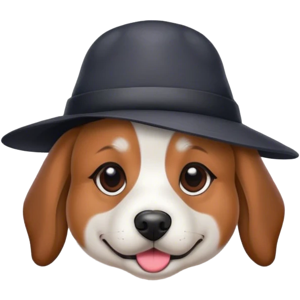 dog wearing a hat emoji