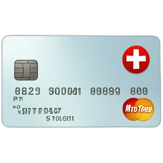 Create emoji: Credit/debit card having a large red cross mark on it indicating "No cards yet" for a clear and friendly interface.  emoji