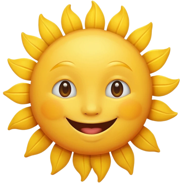 smiling sun emoji, simple and cheerful emoji