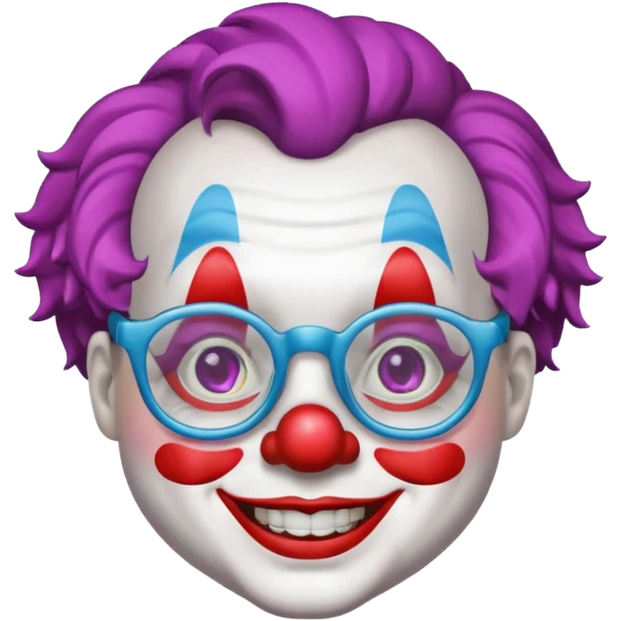 Clown with glasses emoji