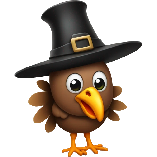 turkey wearing a pilgrim hat  emoji