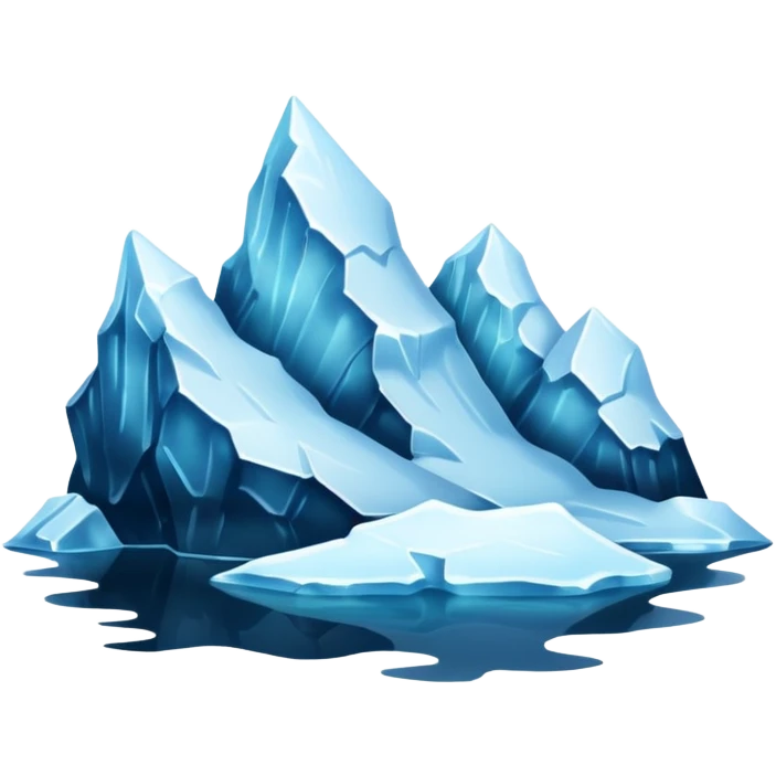 An iceberg, black emoji