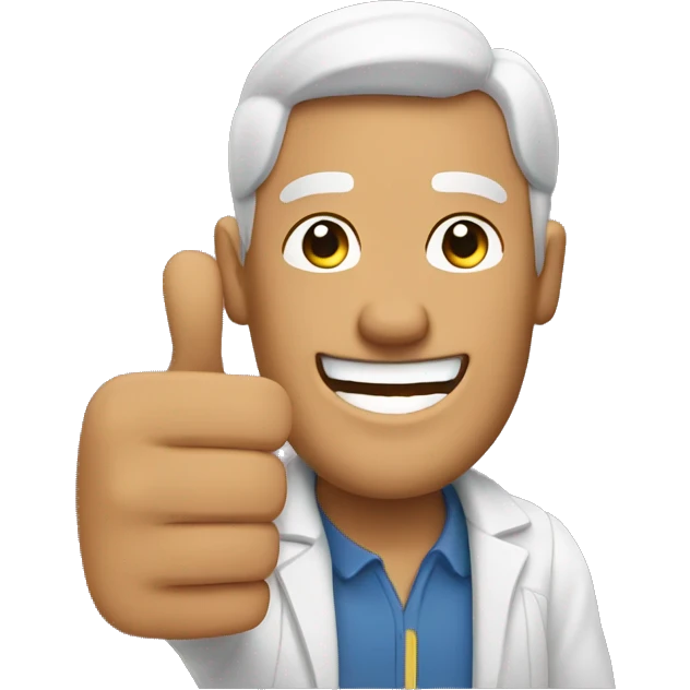 Man with thumbs up emoji
