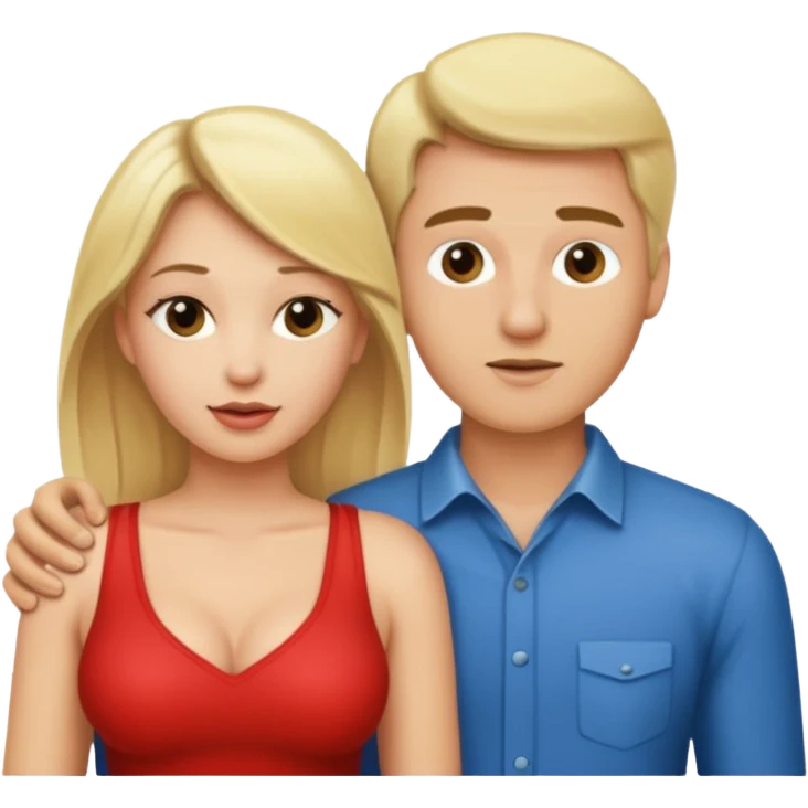 A blonde women and a man having sex doggy style emoji