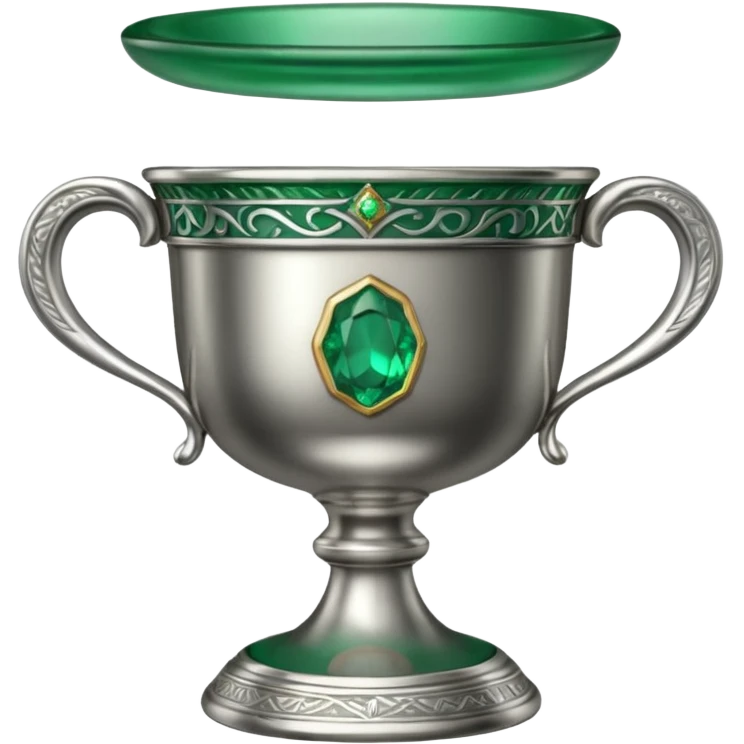 Chalice of Wisdom — silver cup + emerald rim emoji