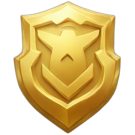 golden badge with up arrow emoji