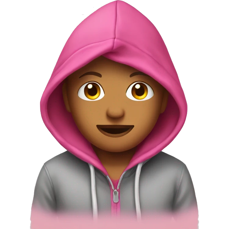 Hoodie pink  emoji