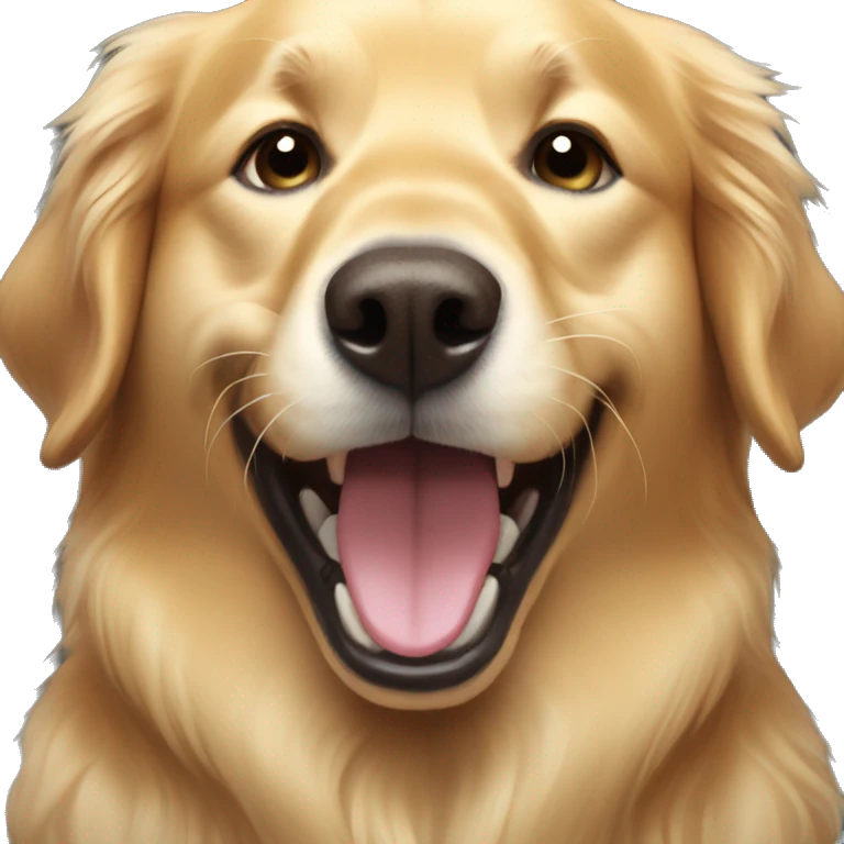 one golden retriever scream emoji