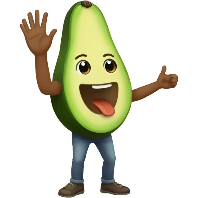 avocado high five emoji