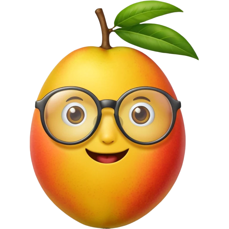 mango with glasses emoji