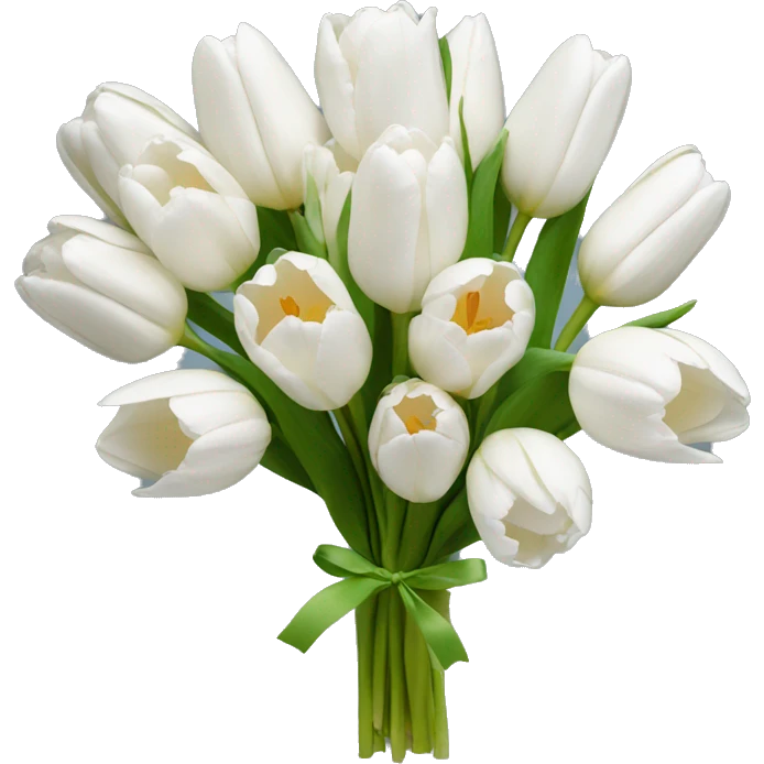 white tulip bouquet  emoji