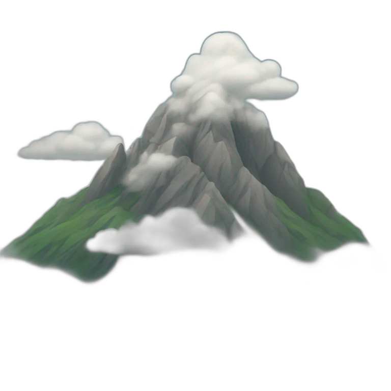 Cloudy mountain emoji