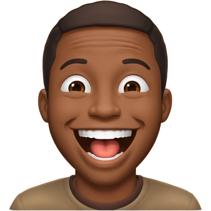 joy emoji laughing covering mouth black man emoji
