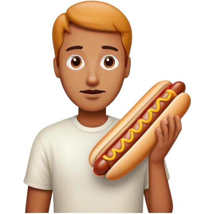 gripping hotdog emoji