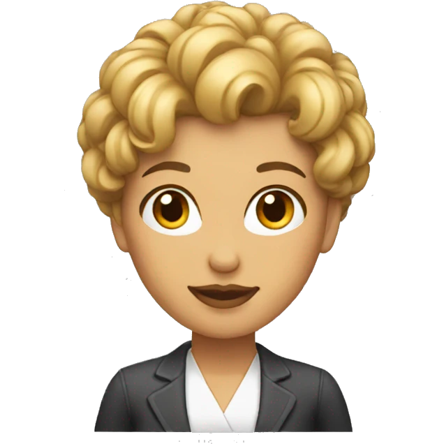 woman with brainds hair style emoji