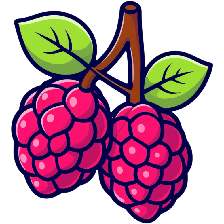 raspberry fruit emoji