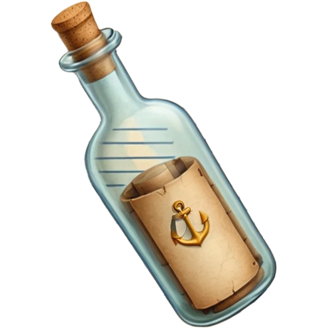 Message letter in Bottle emoji
