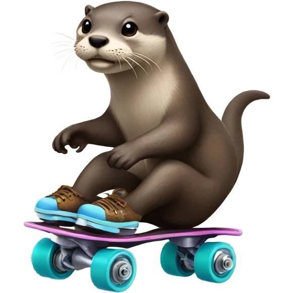 Otter on roller skates emoji
