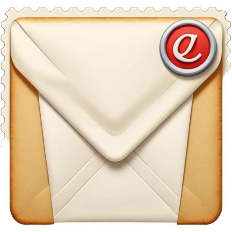 Letter with stamp on it emoji
