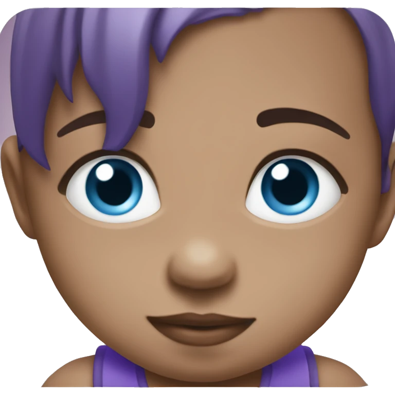 Baby, blue and purple ￼ emoji