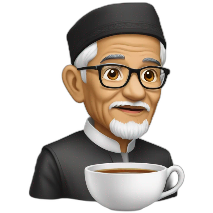 hadi awang with chai emoji
