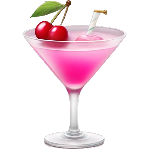 Pink cherry martini emoji