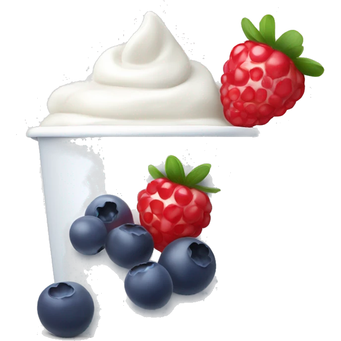 yogurt with berries emoji